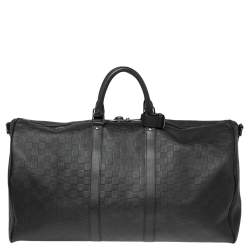 Pre Owned Louis Vuitton Damier Infini Leather Keepall Bandouliere 55 Bag