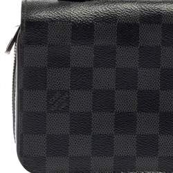 مملوكة مسبقًا محفظة لوي فيتون كانفاس غيرافيت داميه بسحاب إكس أل