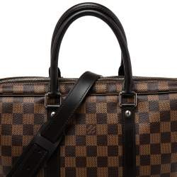 Pre Owned Louis Vuitton Damier Ebene Canvas Porte Documents Voyage PM Bag