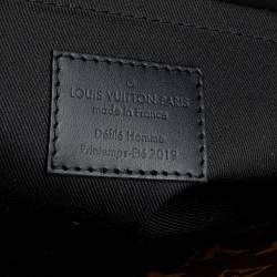 Pre Owned حقيبة لوي فيتون سولار راي ستيمار كانفاس مونوغرامي وجلد أسود PM 