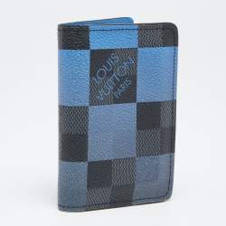 Pre Owned Louis Vuitton Blue Damier Graphite Giant Canvas Pocket Organiser