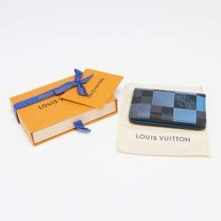 Pre Owned Louis Vuitton Blue Damier Graphite Giant Canvas Pocket Organiser