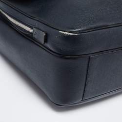 Pre Owned حقيبة مستندات لوي فيتون فاسيلي جلد تايغا أزرق كحلي  PM