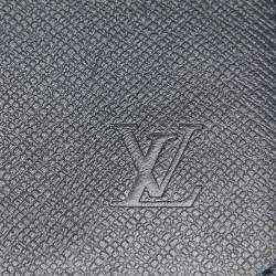 Pre Owned حقيبة مستندات لوي فيتون فاسيلي جلد تايغا أزرق كحلي  PM