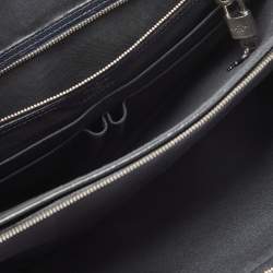 Pre Owned حقيبة مستندات لوي فيتون فاسيلي جلد تايغا أزرق كحلي  PM