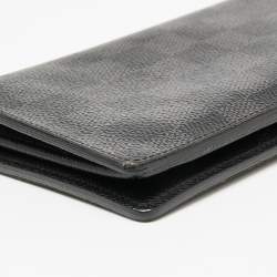 Pre Owned Louis Vuitton Black Damier Graphite Canvas Brazza Wallet