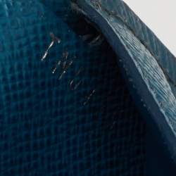 Pre Owned Louis Vuitton Cyan Epi Leather Multiple Wallet