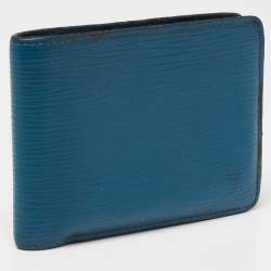 Pre Owned Louis Vuitton Cyan Epi Leather Multiple Wallet