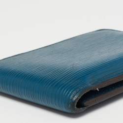 Pre Owned Louis Vuitton Cyan Epi Leather Multiple Wallet