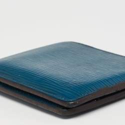 Pre Owned Louis Vuitton Cyan Epi Leather Multiple Wallet
