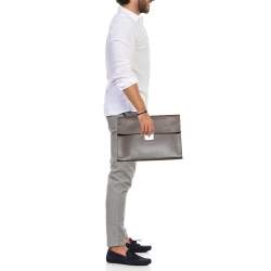 Pre Owned محفظة مستندات لوي فيتون مينوتو جلد تياغا بني