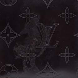 Pre Owned Louis Vuitton Dark Brown Leather Monogram Embossed Bifold Wallet 