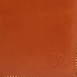 Pre Owned Louis Vuitton Orange Nomade Leather Marco Wallet