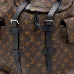 مملوكة مسبقًا حقيبة ظهر لوي فيتون كريستوفر كانفاس ماكاسر مونوغرامي MM