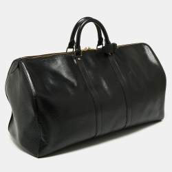 مملوكة مسبقًا Louis Vuitton Black Epi Leather Keepall 55 Bag