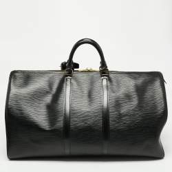 مملوكة مسبقًا Louis Vuitton Black Epi Leather Keepall 55 Bag