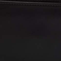 Pre Owned محفظة ثنائية الطي لوي فيتون جلد أسود بشعار ماركة مثقب