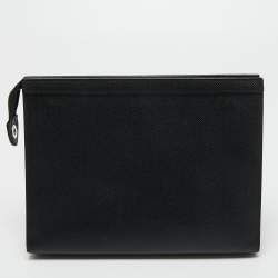Pre Owned Louis Vuitton Black Taiga Leather Voyage Pochette 
