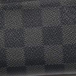 مملوكة مسبقًا Louis Vuitton Damier Graphite Canvas Vertical Zippy Coin Purse