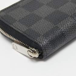 مملوكة مسبقًا Louis Vuitton Damier Graphite Canvas Vertical Zippy Coin Purse