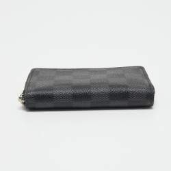 مملوكة مسبقًا Louis Vuitton Damier Graphite Canvas Vertical Zippy Coin Purse