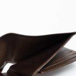 Pre Owned Louis Vuitton Brown Taiga Leather Slender Bifold Wallet