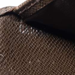 Pre Owned Louis Vuitton Brown Taiga Leather Slender Bifold Wallet