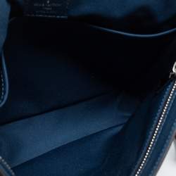 Pre Owned Louis Vuitton Blue Taiga Leather Roman PM Messenger Bag