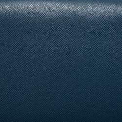 Pre Owned Louis Vuitton Blue Taiga Leather Roman PM Messenger Bag