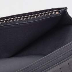 Pre Owned Louis Vuitton Black Damier Infini Leather Brazza Wallet