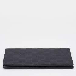 Pre Owned Louis Vuitton Black Damier Infini Leather Brazza Wallet