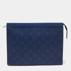 Louis Vuitton Pre-owned Monogram Taigarama Pochette Voyage mm Clutch - Blue
