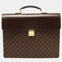 Pre Owned Louis Vuitton Damier Ebene Canvas Altona Briefcase GM