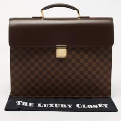 Pre Owned Louis Vuitton Damier Ebene Canvas Altona Briefcase GM