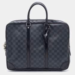 مملوكة مسبقًا Louis Vuitton Damier Graphite Canvas Porte Documents Voyage Briefcase