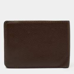 Louis Vuitton Brown Leather Bifold Compact Wallet