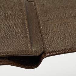 Louis Vuitton Brown Leather Bifold Compact Wallet