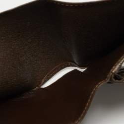 Louis Vuitton Brown Leather Bifold Compact Wallet