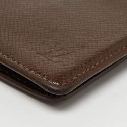 Louis Vuitton Brown Leather Bifold Compact Wallet