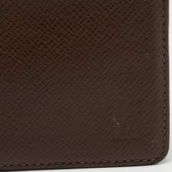 Louis Vuitton Brown Leather Bifold Compact Wallet