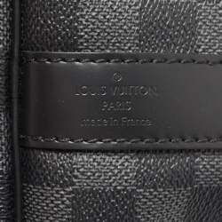 Louis Vuitton Damier Graphite Canvas and Leather Keepall Bandouliere 45 Bag