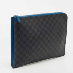 Louis Vuitton Blue Damier Graphite Canvas Pochette Jour GM 
