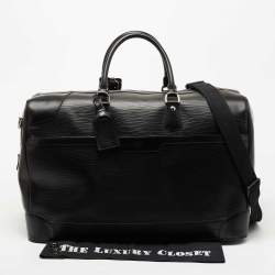 Louis Vuitton Black Epi Leather Bourget 55 Bag