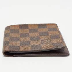 Pre Owned Louis Vuitton Damier Ebene Canvas Marco Wallet