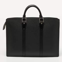 Louis Vuitton Black Taiga Leather Lozan Briefcase