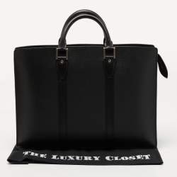Louis Vuitton Black Taiga Leather Lozan Briefcase