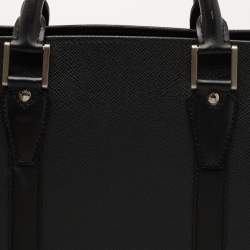 Louis Vuitton Black Taiga Leather Lozan Briefcase