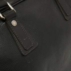 Louis Vuitton Charcoal Black Leather Utah Acoma Bag