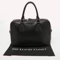 Louis Vuitton Charcoal Black Leather Utah Acoma Bag