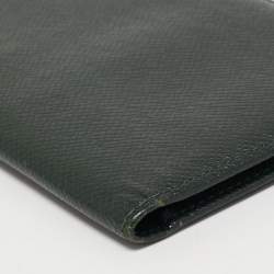 Louis Vuitton Green Taiga Leather Long Bifold Wallet